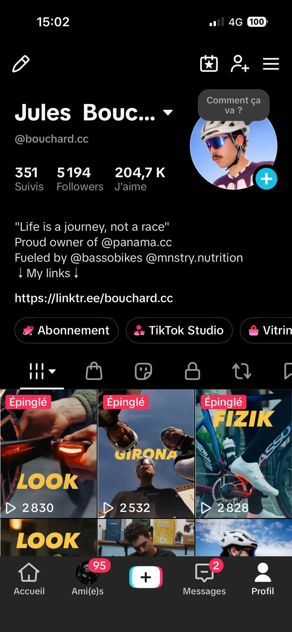 Données TikTok Jules Bouchard